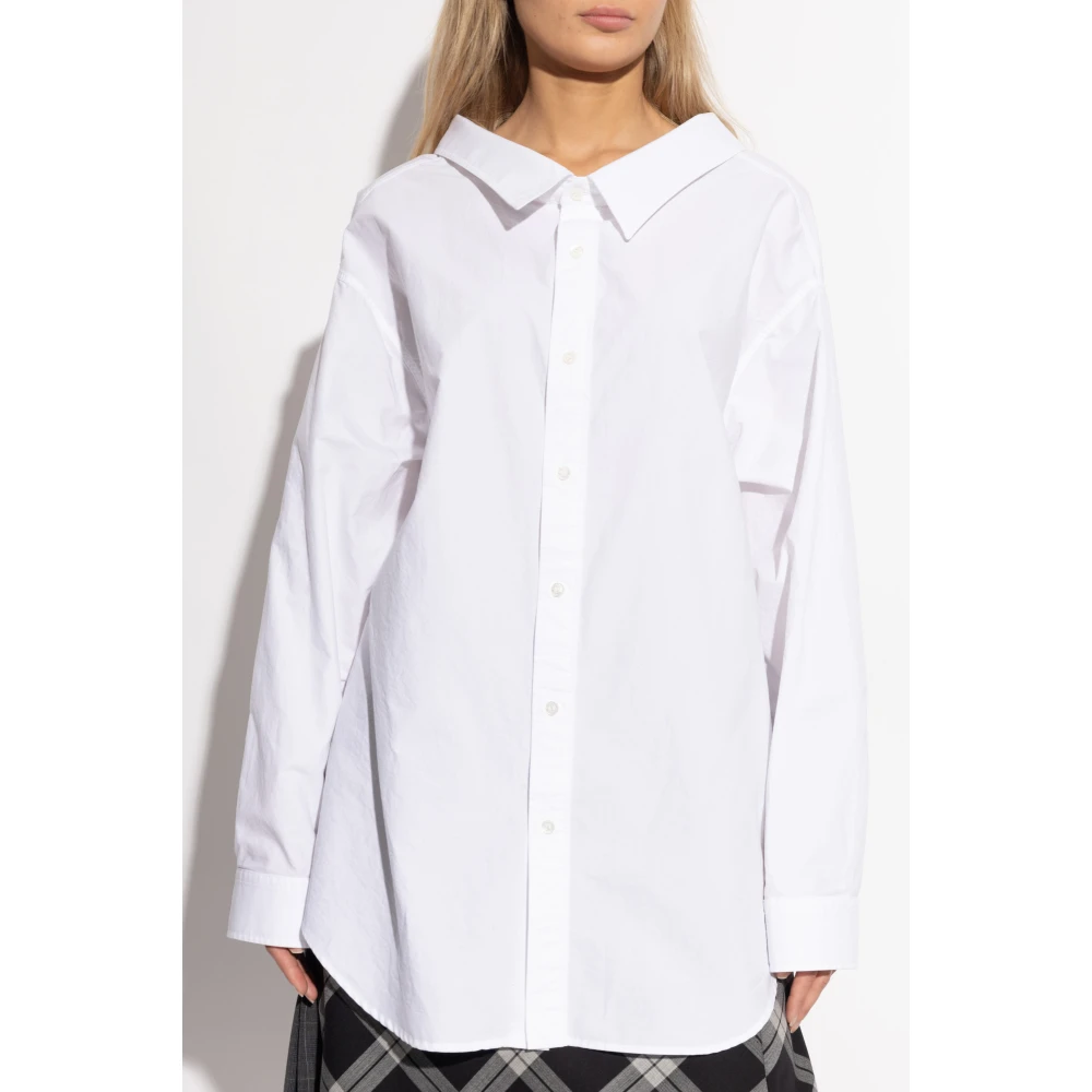 Balenciaga Loszittend overhemd White Dames