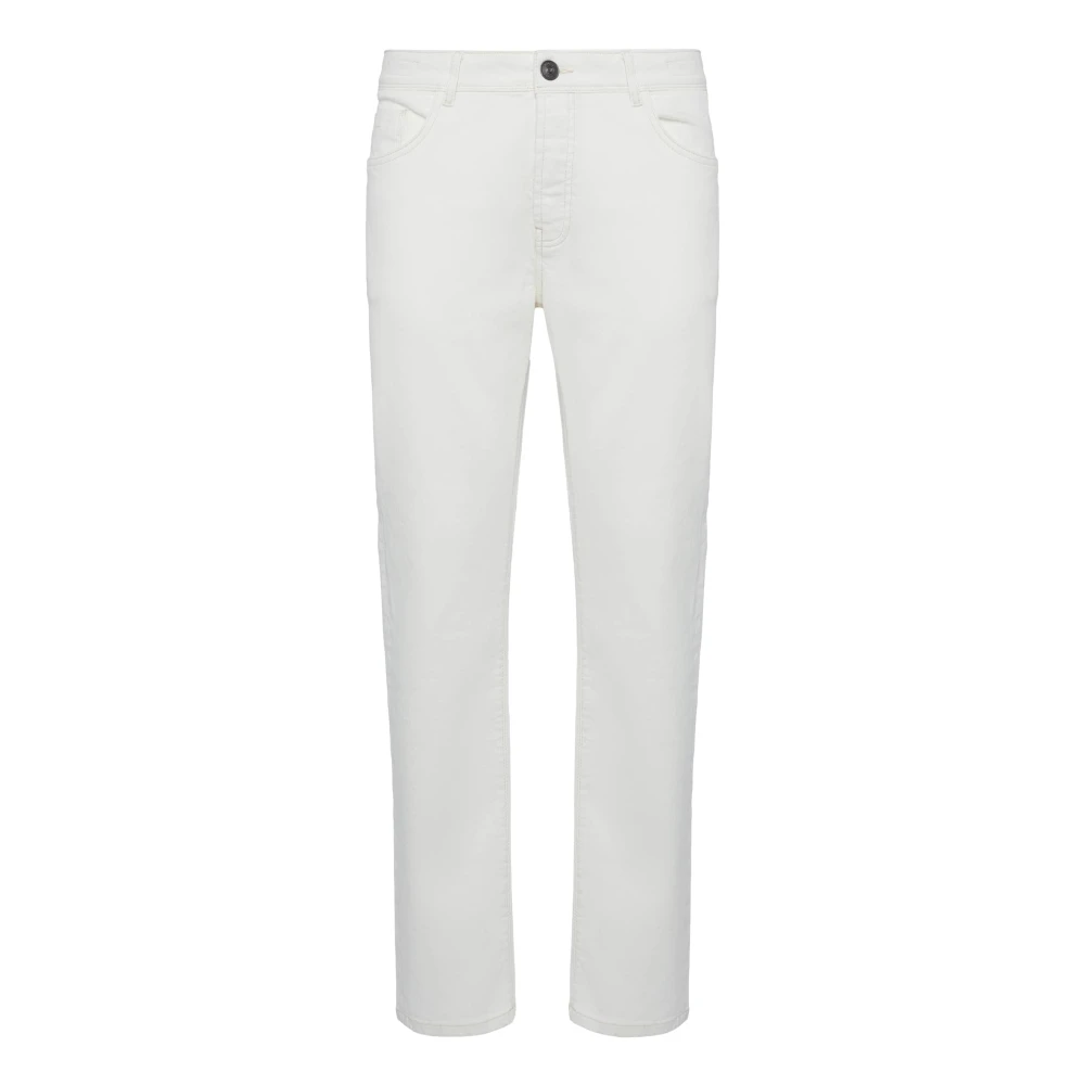 Boggi Milano Stretch Denim Jeans Beige Heren
