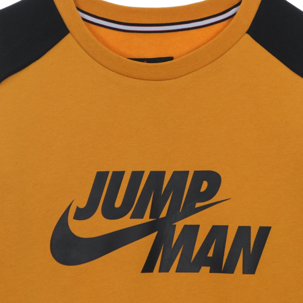 Jordan Crewneck Sweatshirt met Ribdetails Brown Heren