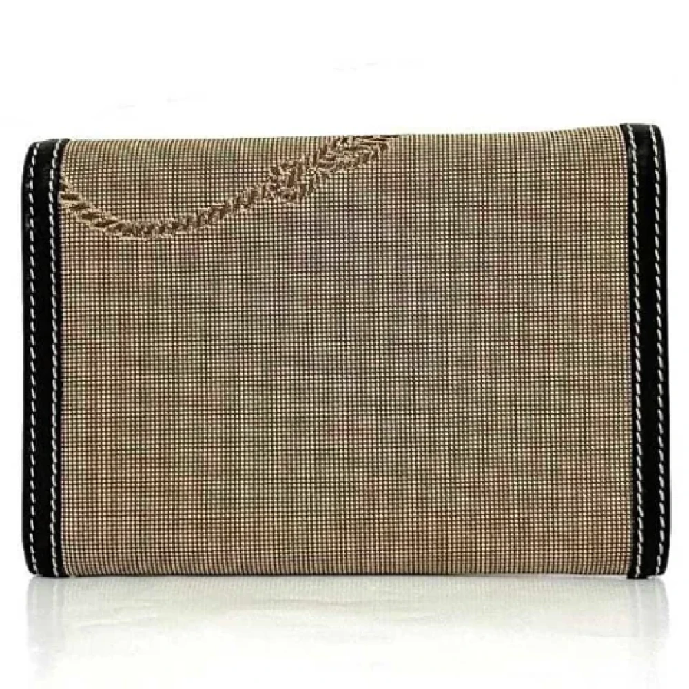 Prada Vintage Pre-owned Leather wallets Beige Dames