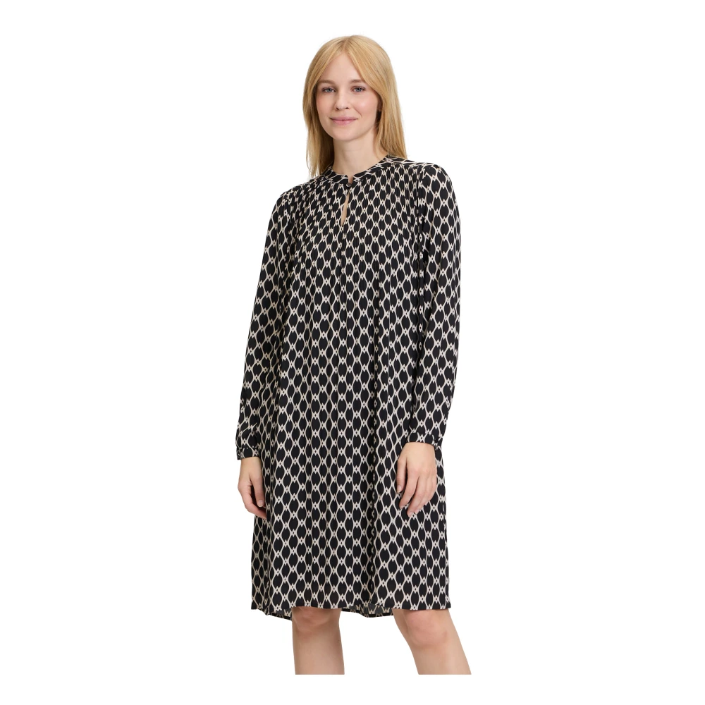 Betty Barclay Geplooide Jurk 3 4 Mouw Black Dames