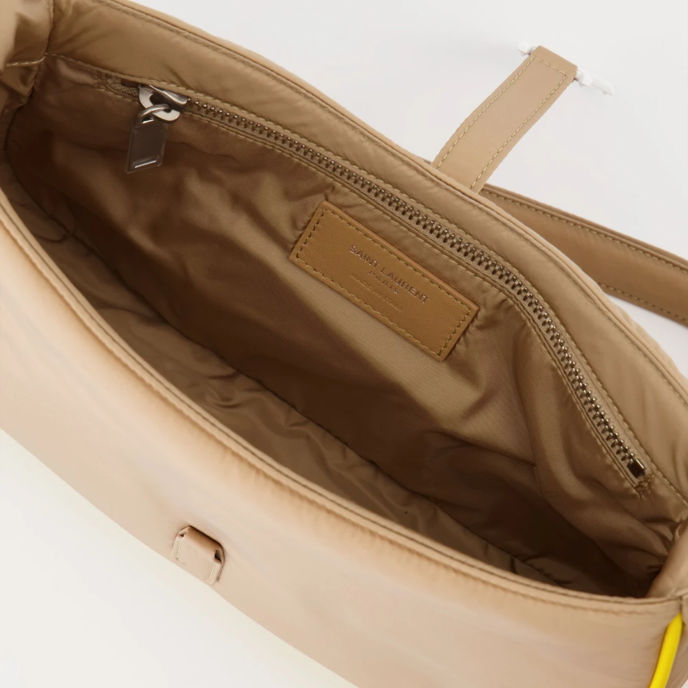 Saint Laurent Le 5 à 8 Leren Schoudertas Beige Heren
