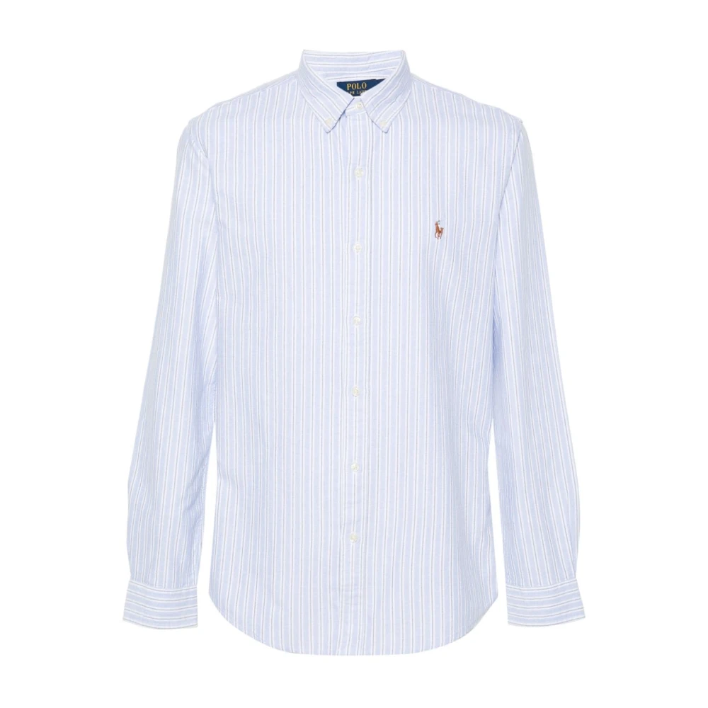 Polo Ralph Lauren Heldere Blauwe Gestreepte Overhemd Blue Heren