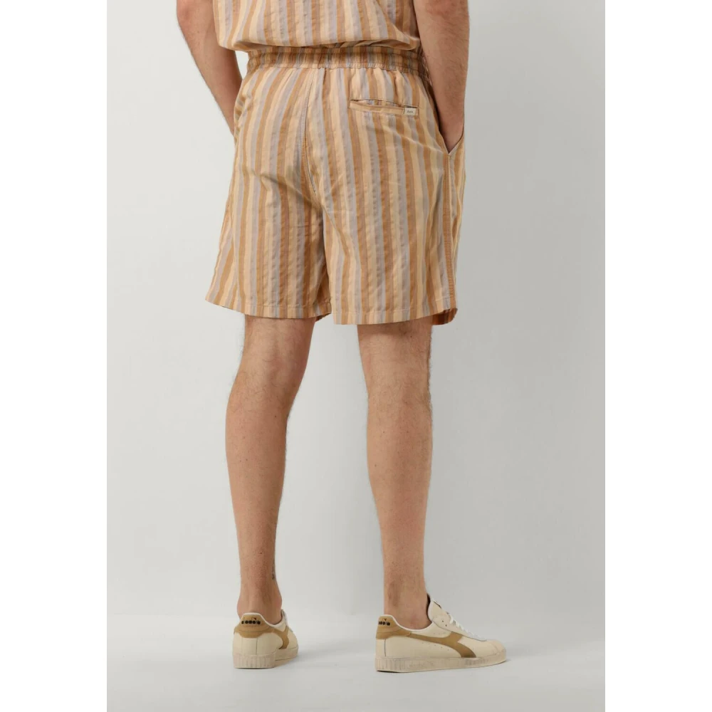 Forét Bruine Seersucker Shorts voor de Zomer Multicolor Heren