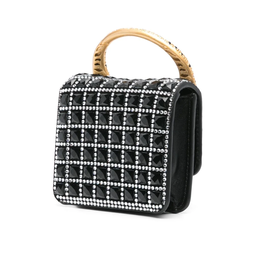 Roberto Cavalli Zwarte Kristallen Schoudertas Black Dames
