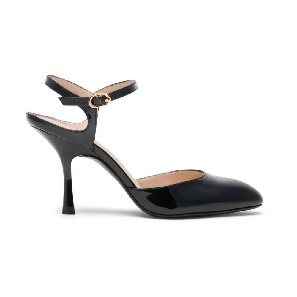 Stuart Weitzman Women's Black Pumps, 7 Uk, Madison Strap Pump 85