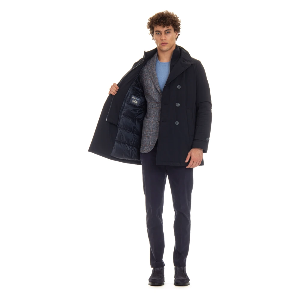 Herno Dubbelrijig Herenjas Blue Heren