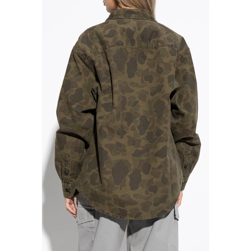 Carhartt WIP Shirt met moro patroon Green Unisex