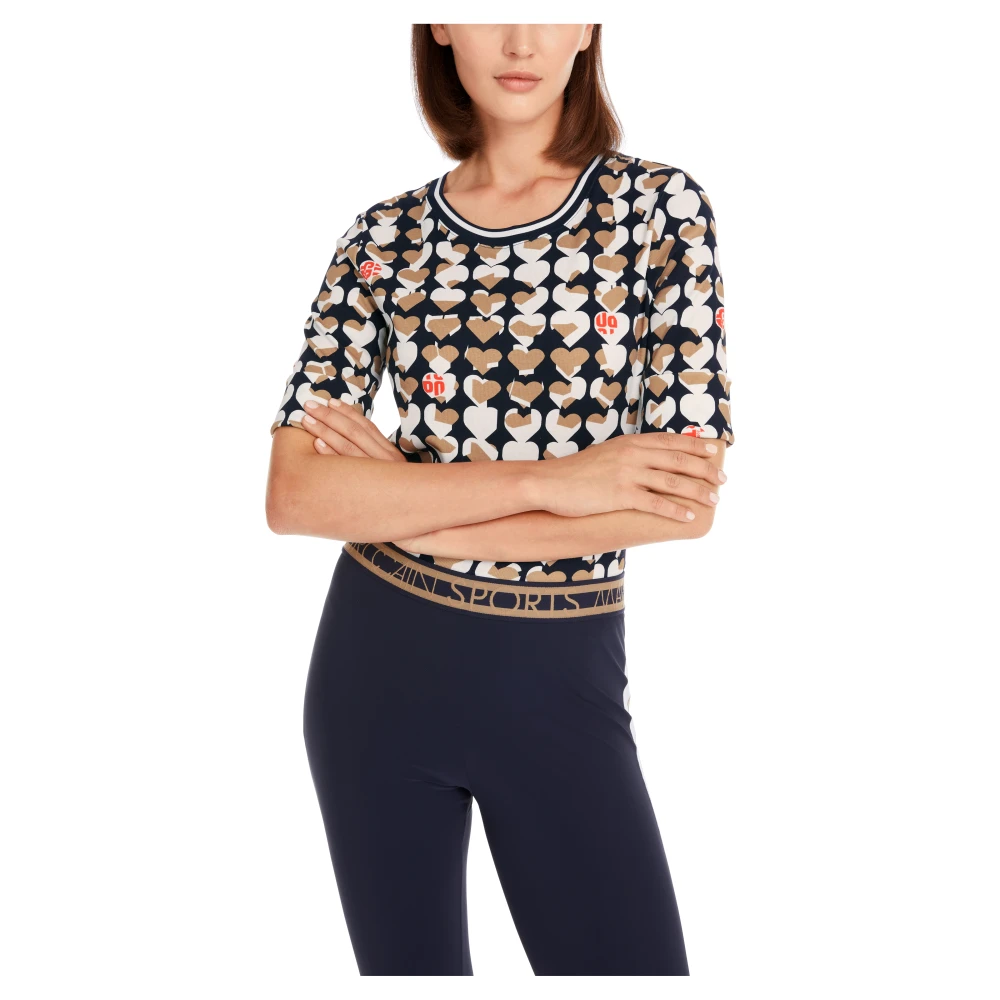 Marc Cain T-shirt met Heartbreaker Print Multicolor Dames