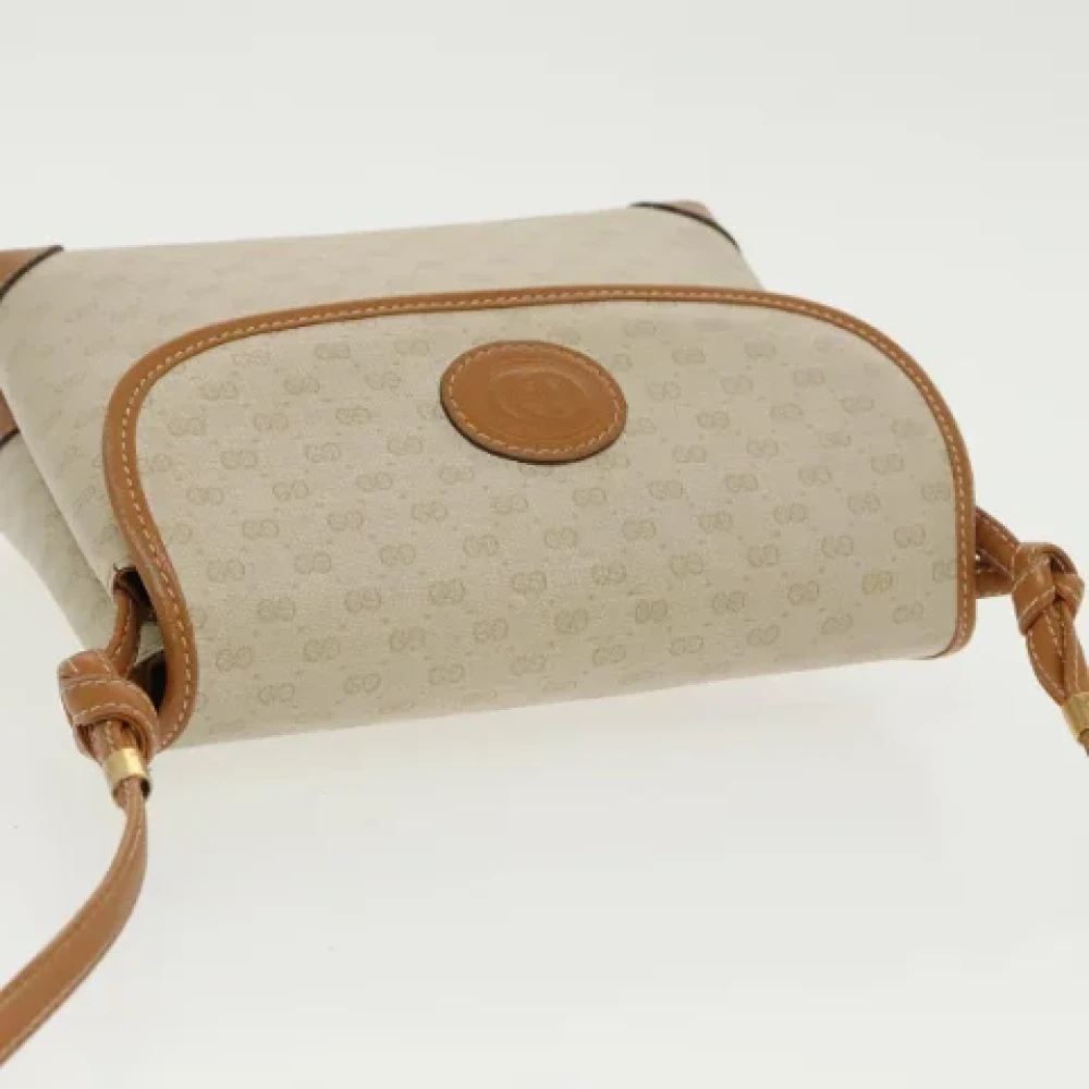 Gucci Vintage Pre-owned Canvas gucci-bags Beige Dames