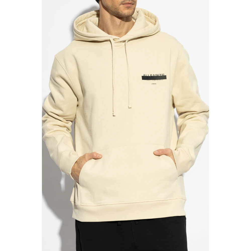 AllSaints Hoodie Beige Heren