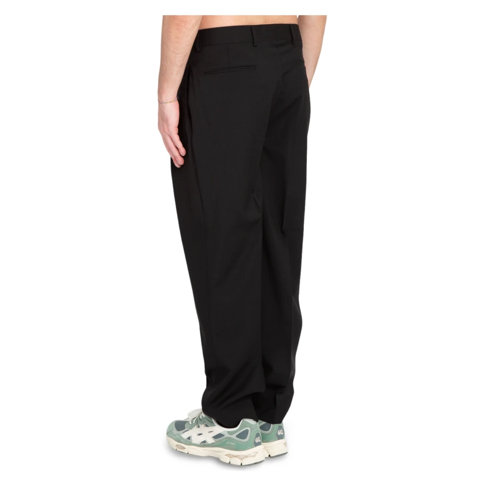 Costumein Dubbele Plooibroek in Matteo Stijl Black Heren