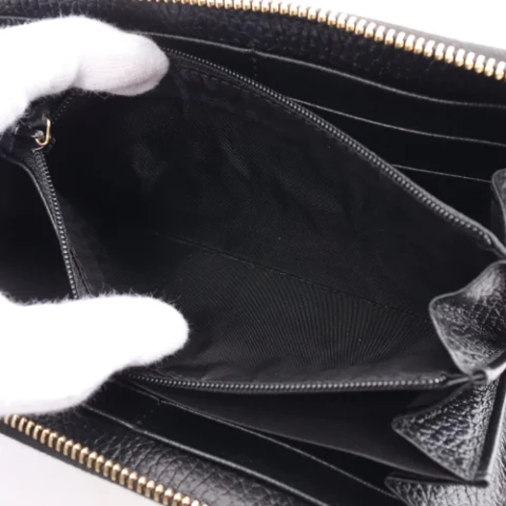 Gucci Vintage Pre-owned Leather wallets Black Dames