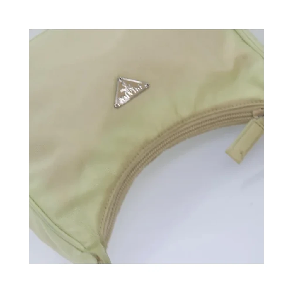 Prada Vintage Pre-owned Nylon prada-bags Beige Dames