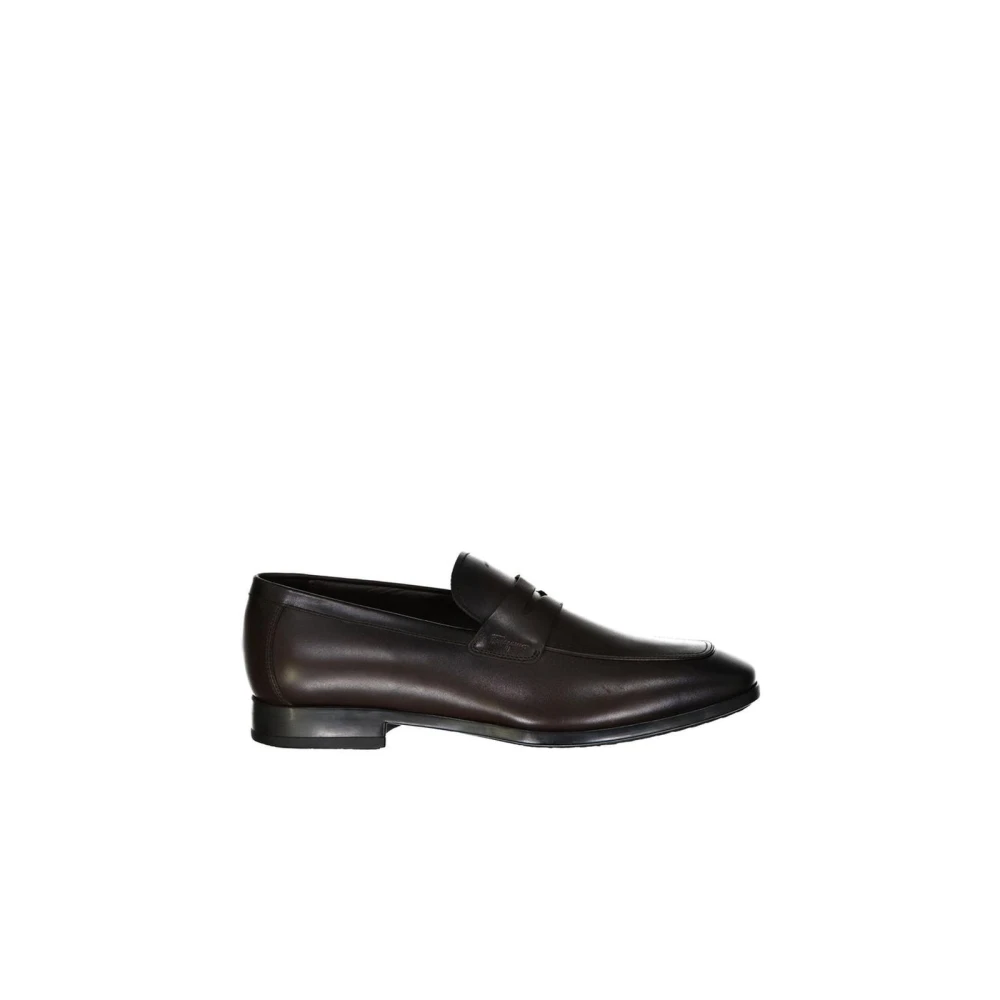 Ferragamo Men's Brown Loafers, 9 1/2 Uk, Leather Slip-On Loafers
