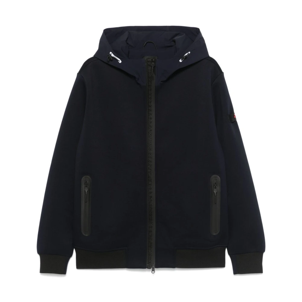 Peuterey Blauwe Sweater met Rits Capuchon Blue Heren