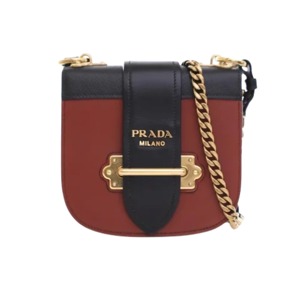 Prada Vintage Pre-owned Leather prada-bags Brown Dames