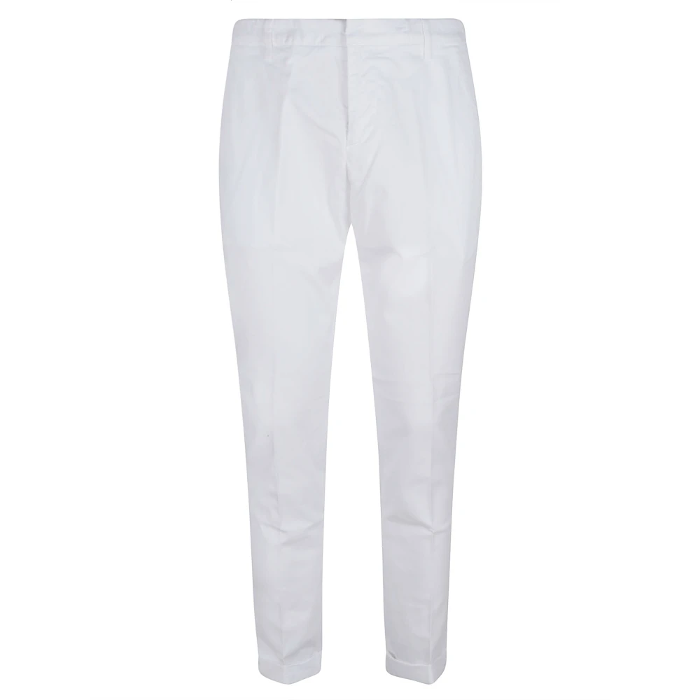 Dondup Men's White Slim-Fit Trousers, W35, Trousers