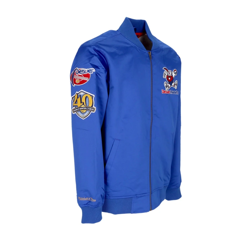Mitchell & Ness Denver Nuggets Lichtgewicht Satijnen Bomberjack Blue Heren