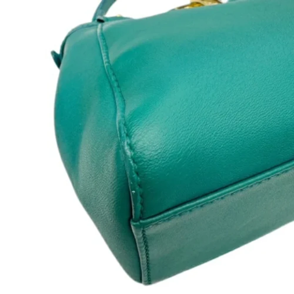 Fendi Vintage Pre-owned Leather fendi-bags Green Dames