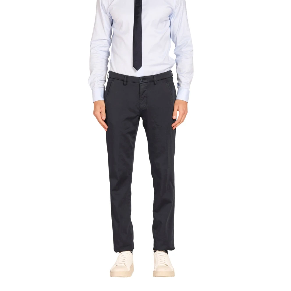 Mason's Slim Fit Reis Chino's Navy Blauw Blue Heren