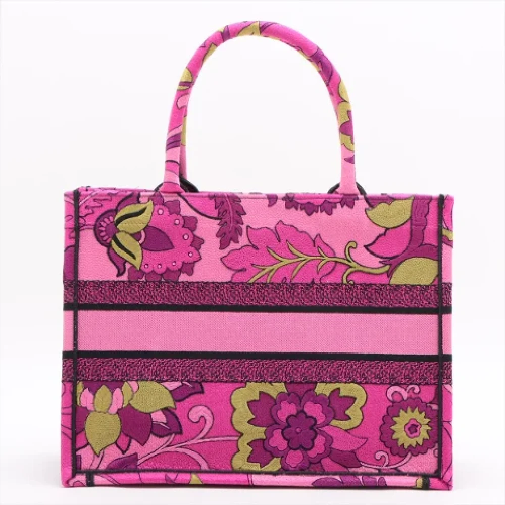 Dior Vintage Pre-owned Canvas handbags Pink Dames