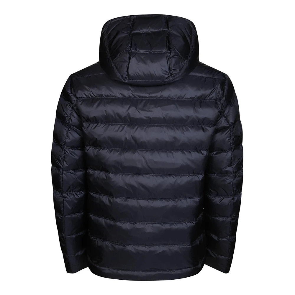 Blauer Gewatteerde jas met capuchon Blue Heren