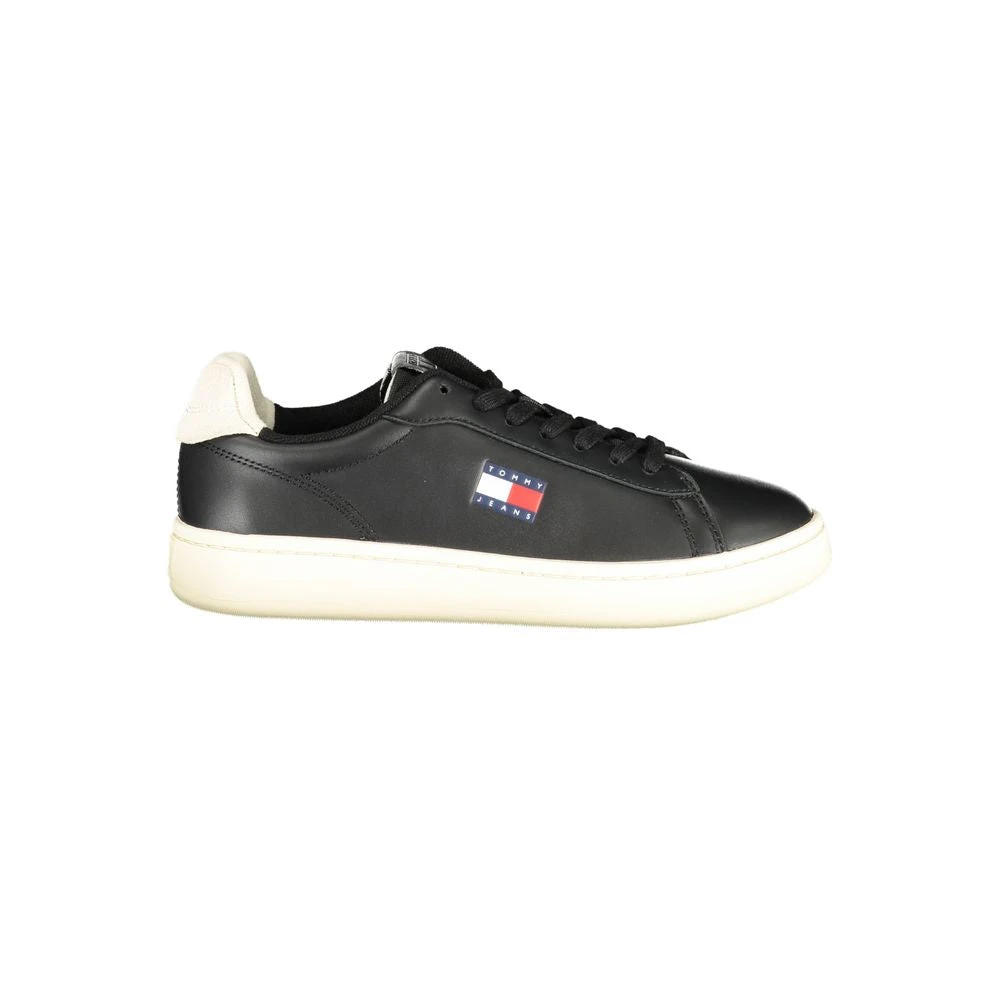 Tommy Hilfiger Women's Black Sneakers, 5 Uk, Leather Sneaker