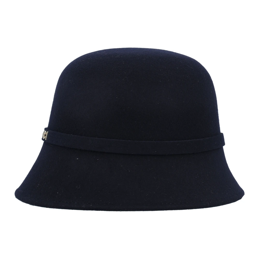 Gucci Navy Wol Fedora Emmer Hoed Blue Dames