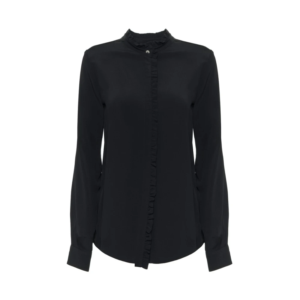 Harmont & Blaine Eerste Blauwe High Neck Ruffle Black Dames