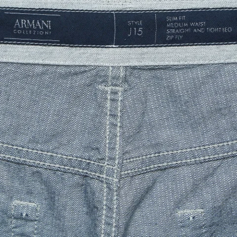 Armani Pre-owned Denim bottoms Blue Dames