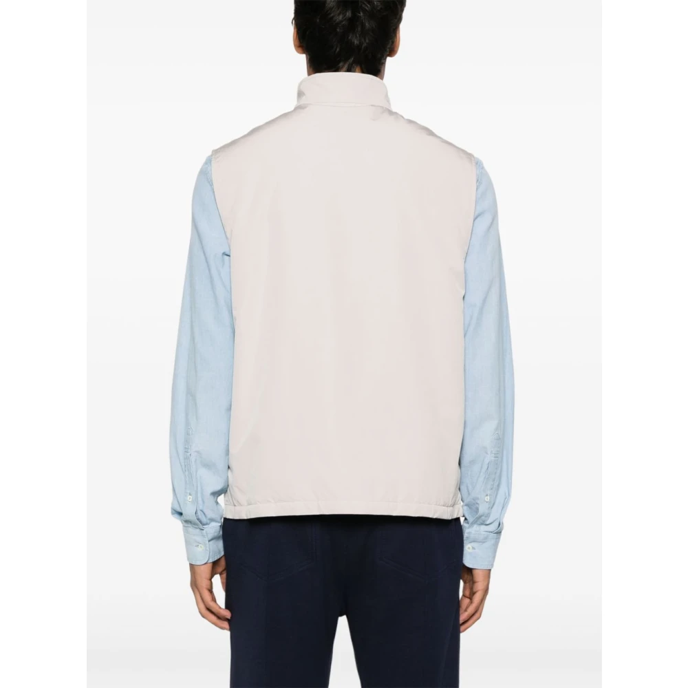 BRUNELLO CUCINELLI Ecru Mouwloze Ritsjas Beige Heren