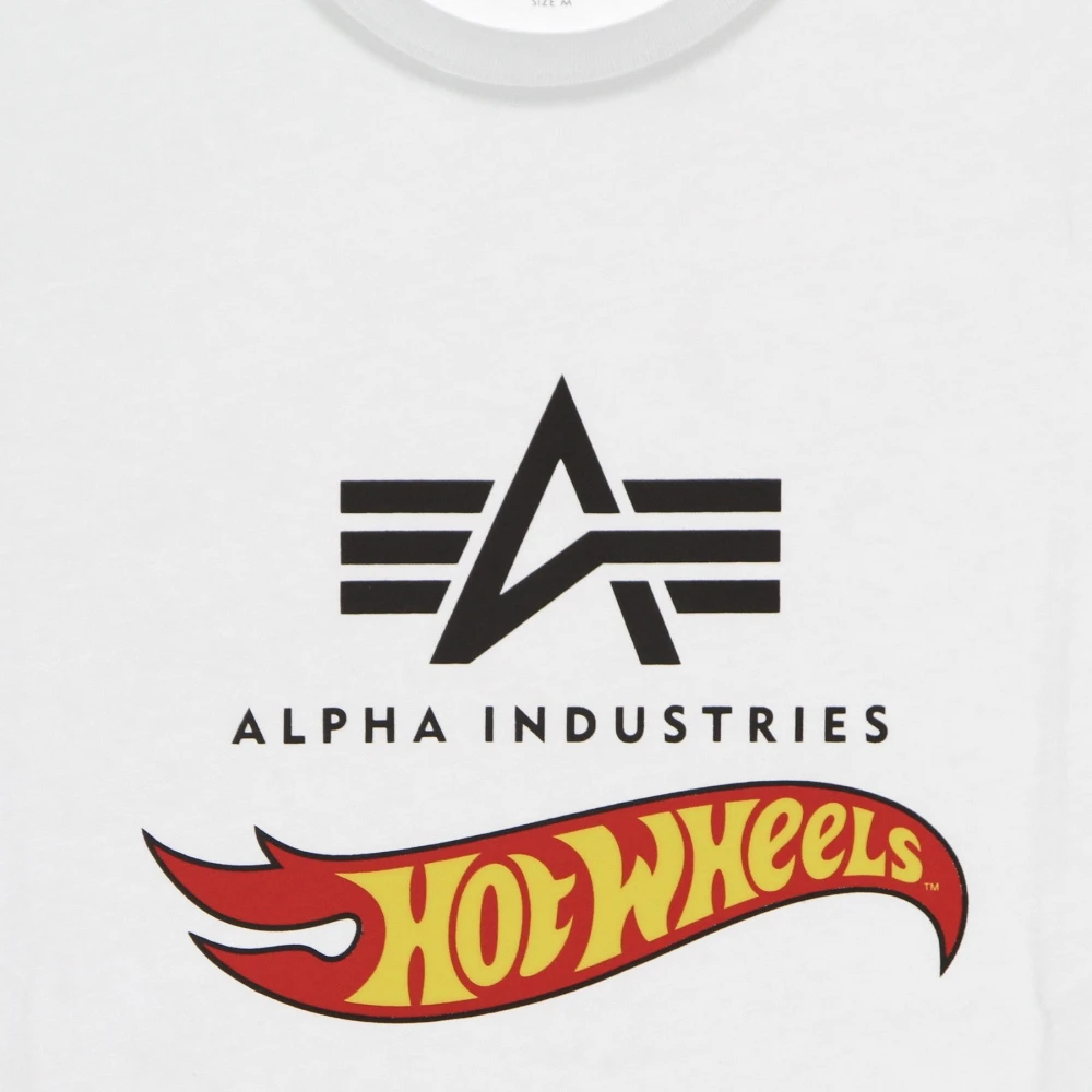 alpha industries Hot Wheels Flag Tee Wit Heren T-Shirt White Heren