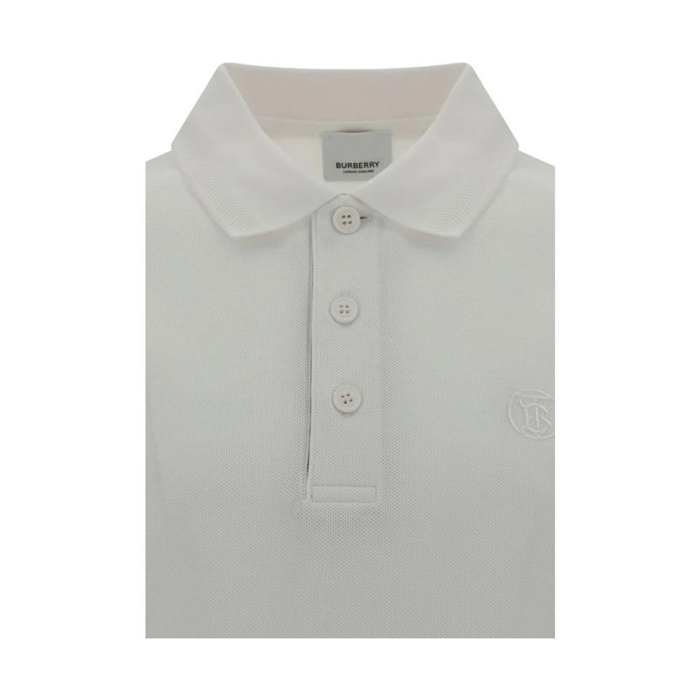 Burberry Klassieke Katoenen Poloshirt White Heren