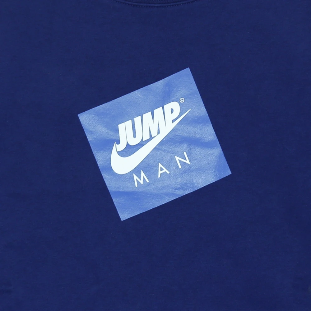 Jordan Blauwe Crew Neck Sweatshirt met Jumpman Print Blue Heren