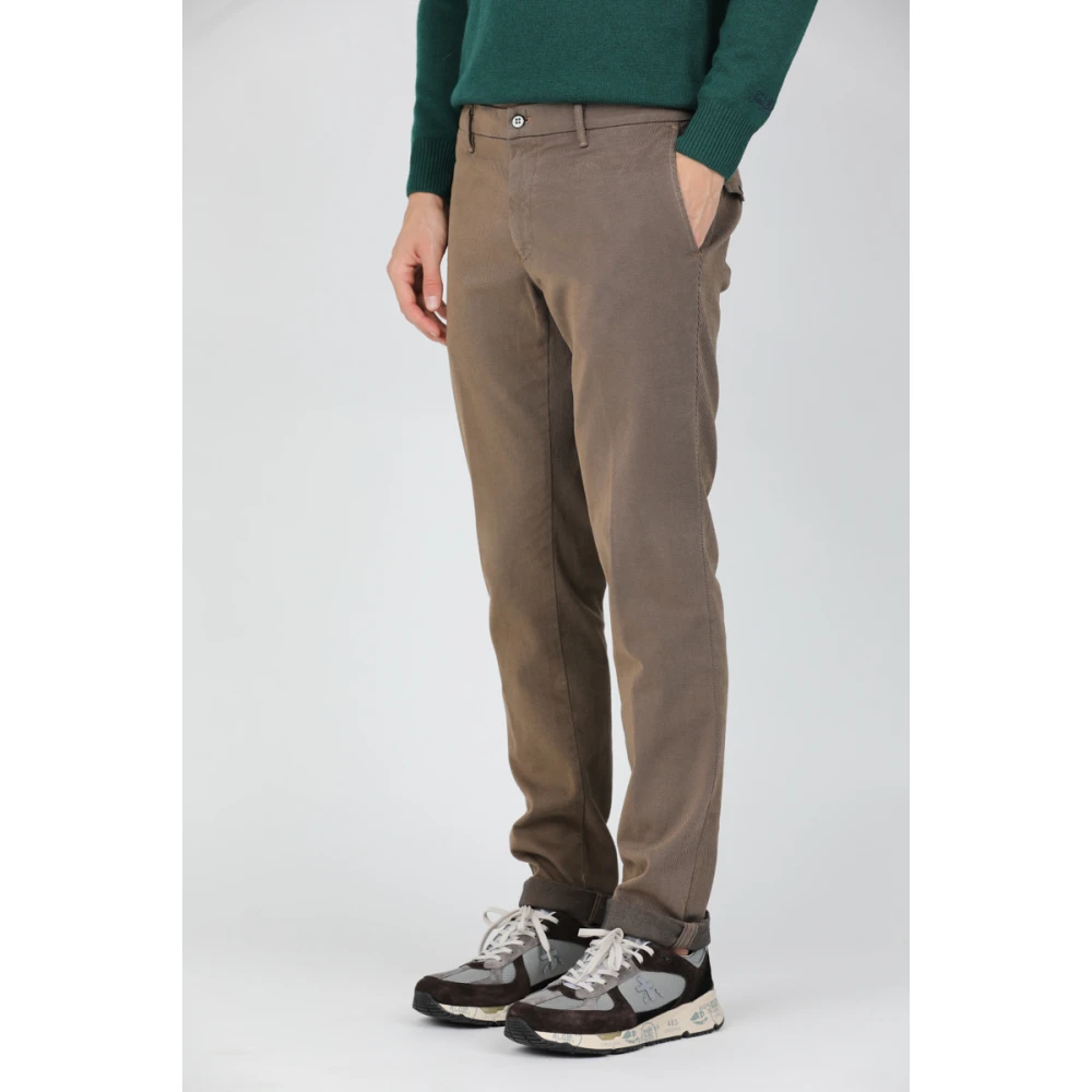 Mason's Diagonale Stof New York City Broek Brown Heren