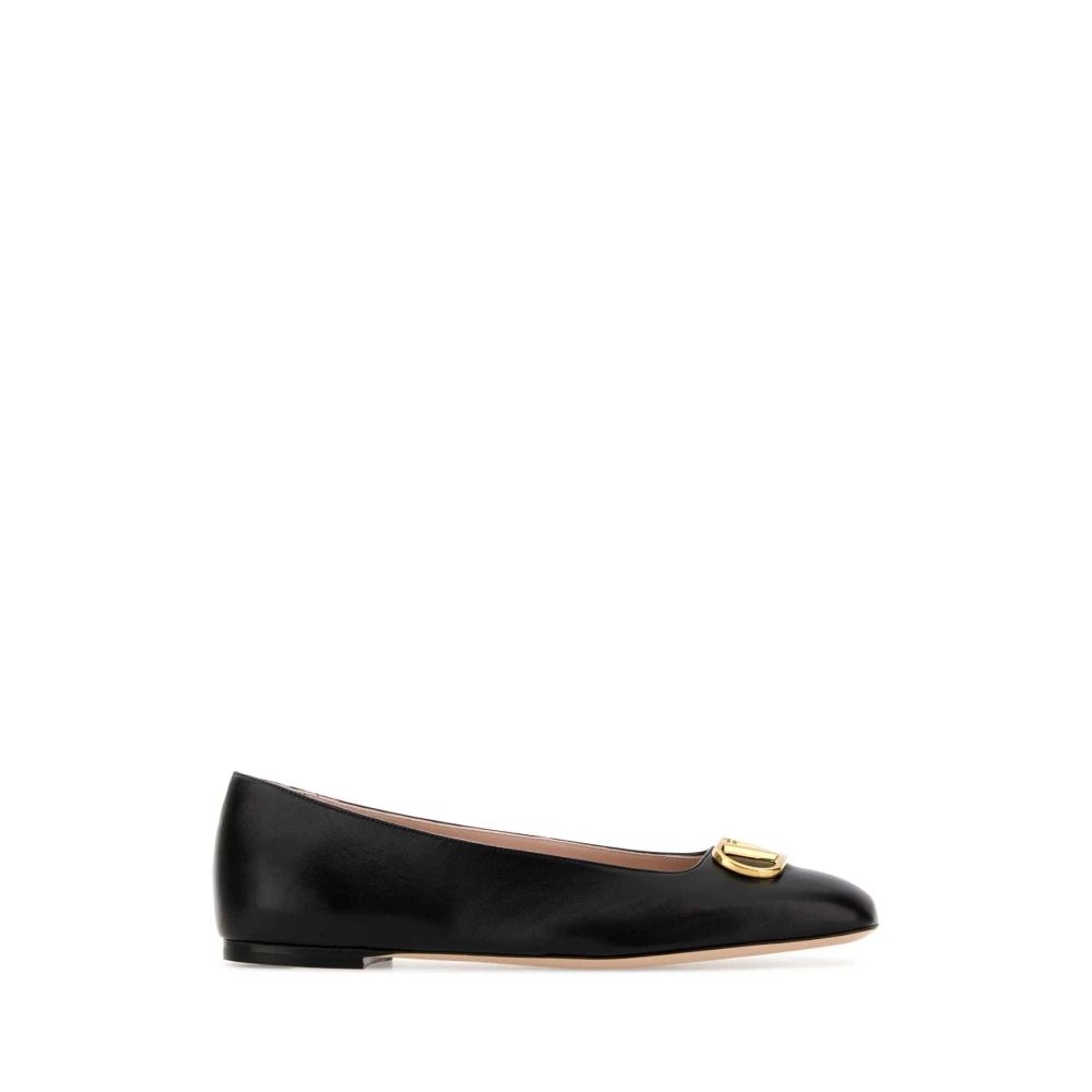 Valentino Garavani Women's Black Vlogo Signature Ballerina - Ballerina Shoes - 7 Uk - Shoes
