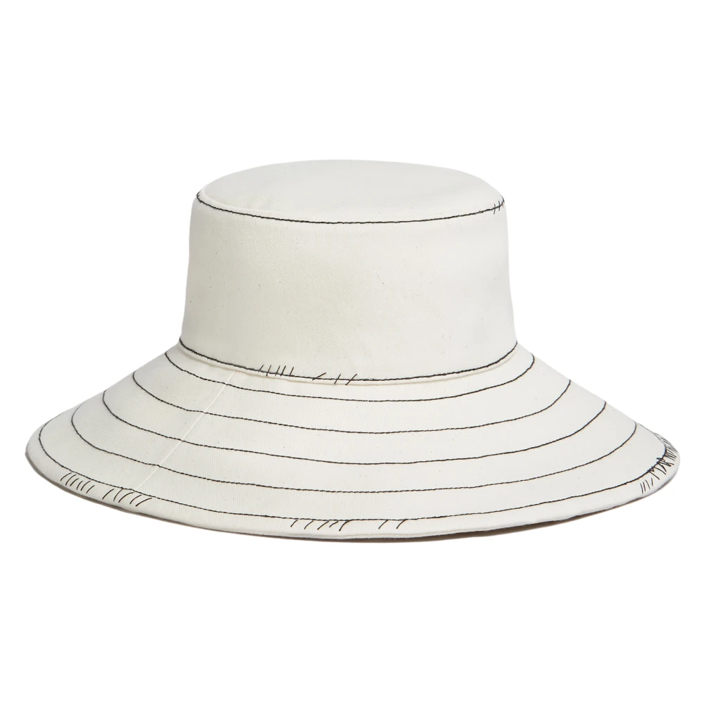 Marni denim bucket hat with straps White Dames