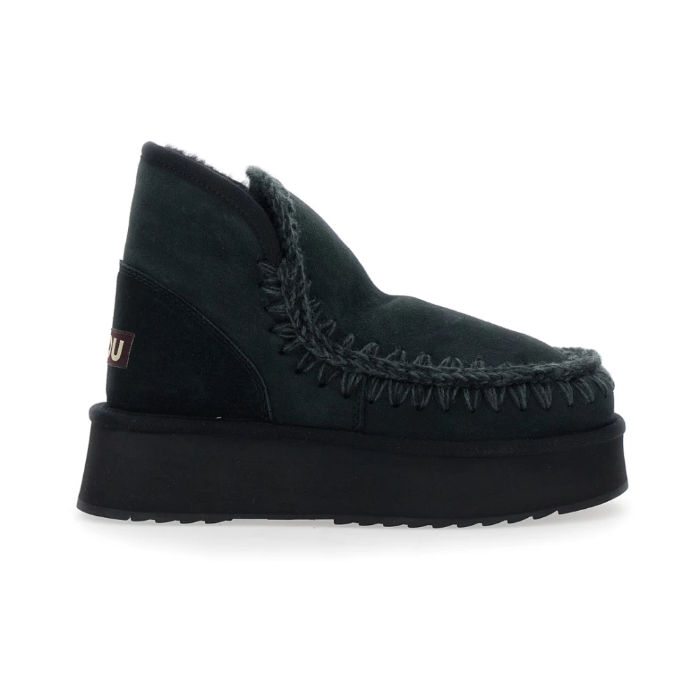 Mou Women's Black Eskimo Platform Boots