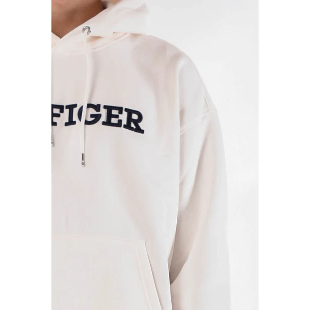 Tommy Hilfiger Monotype Embro Hoodie White Heren