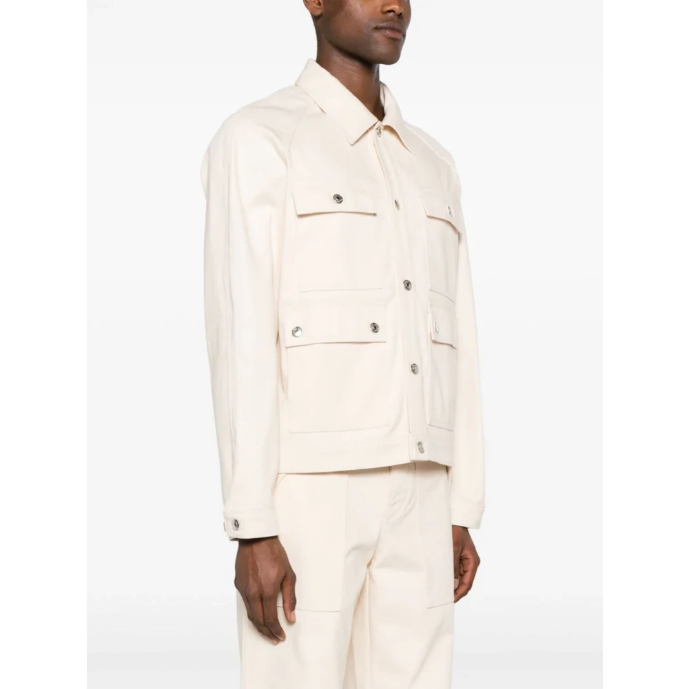 Maison Kitsuné Denim Werkkleding Jas Beige Heren