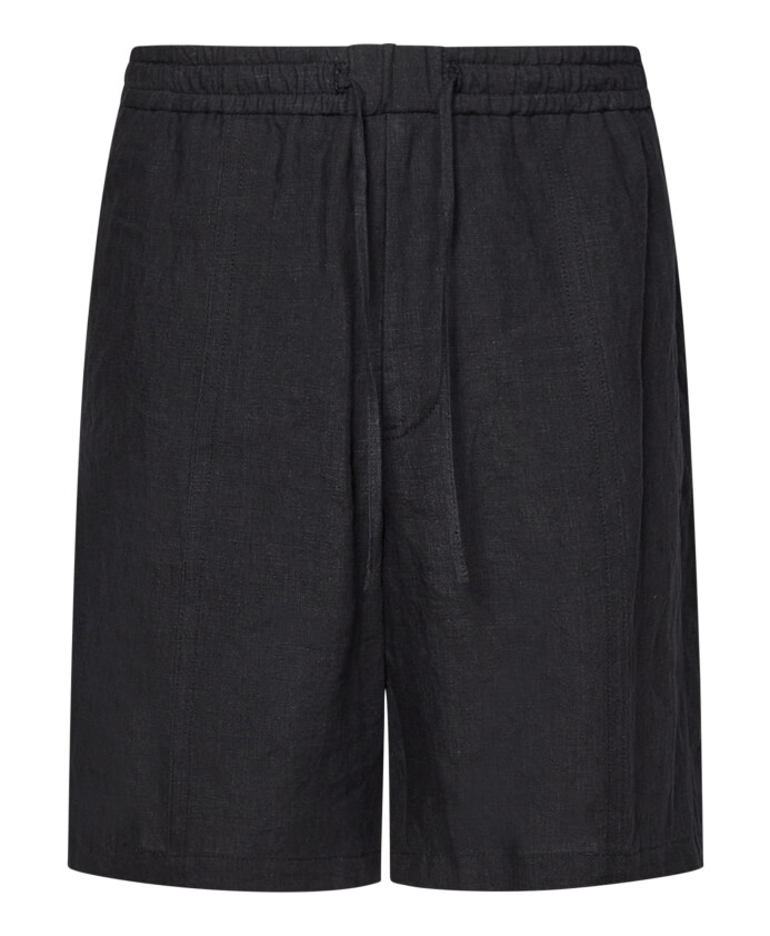 zwarte-linnen-shorts-met-elastische-taille