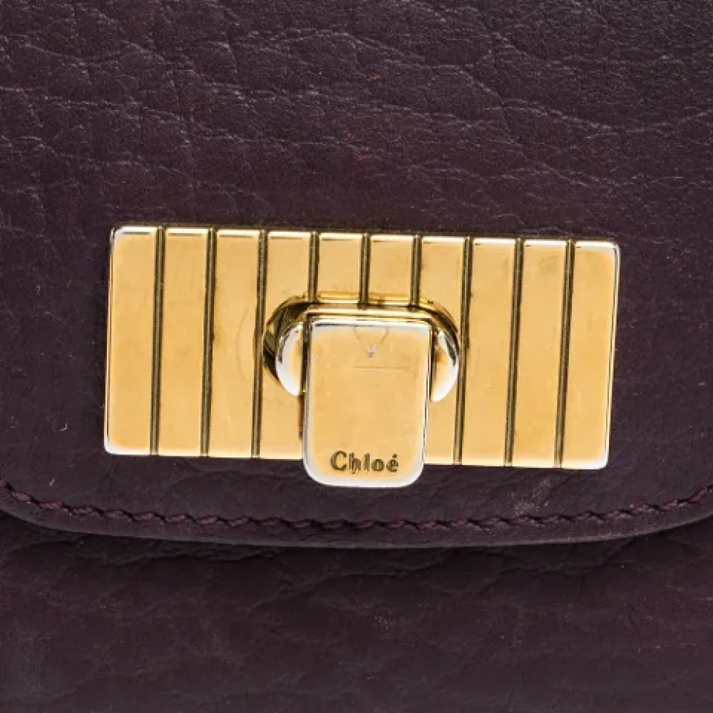 Chloé Pre-owned Leather wallets Purple Dames