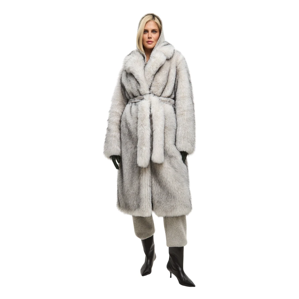 Cesare Gaspari Luxe Nep Bontjas Natalie- Grijs Gray Dames