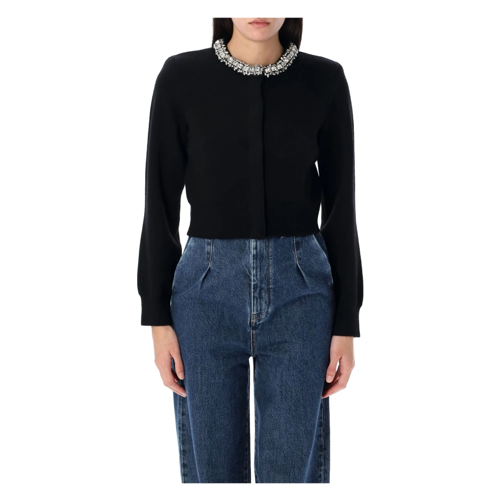 Self Portrait Kristal Kraag Vest Black Dames