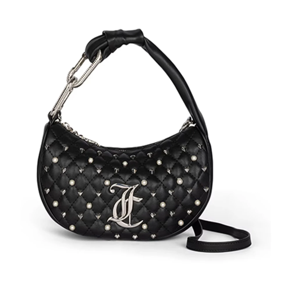 Juicy Couture Zwarte Schoudertas met Voorlogo Black Dames