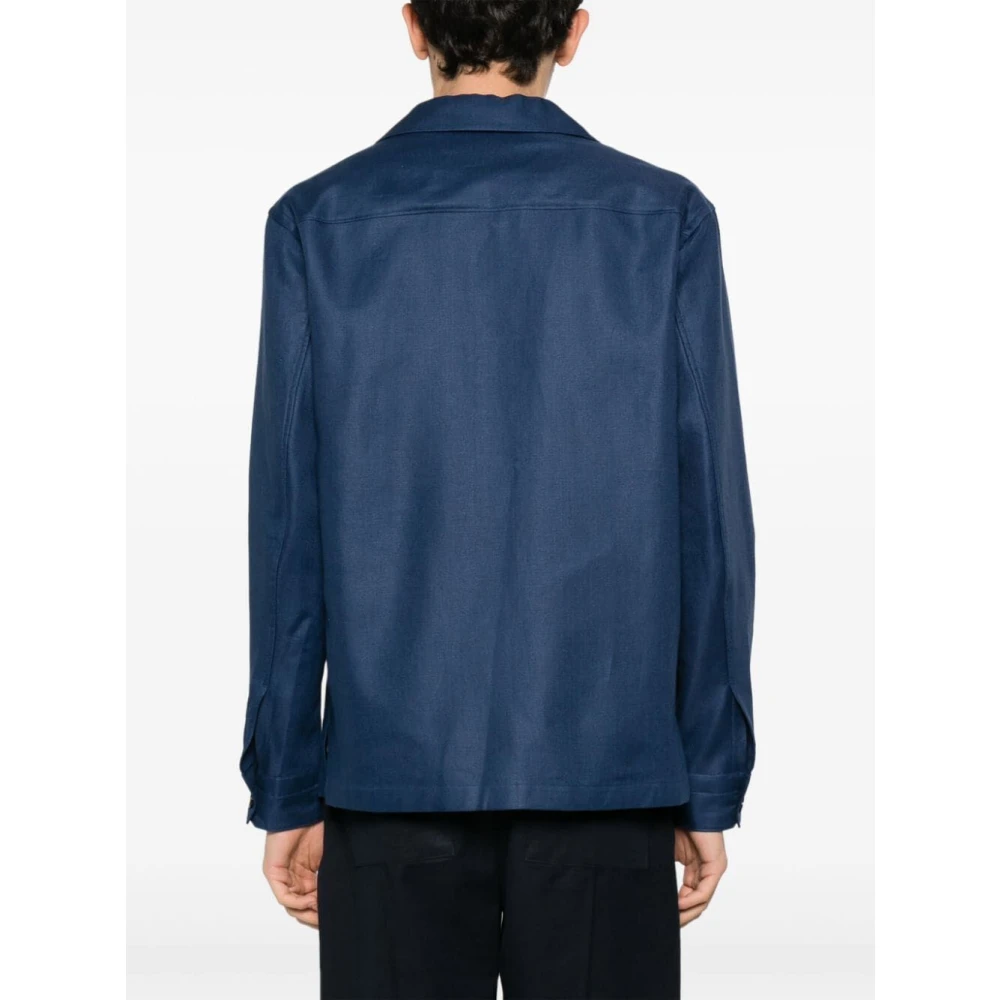 Ermenegildo Zegna Casual Overshirt in Diverse Kleuren Blue Heren
