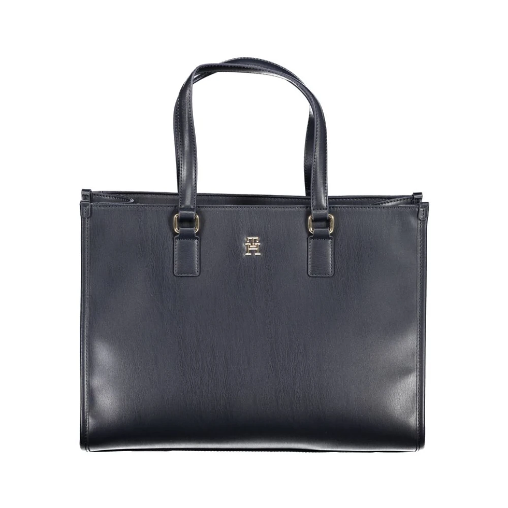 Tommy Hilfiger Blauwe Polyethyleen Schoudertas met Logo Blue Dames