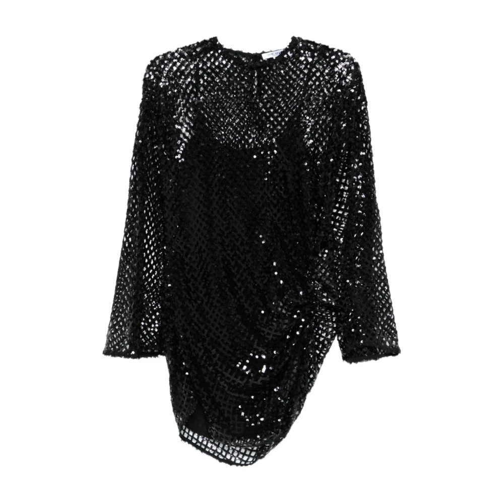 The Attico Women's Black Sequinned Mini Dress - Party Dresses - S - Dresses