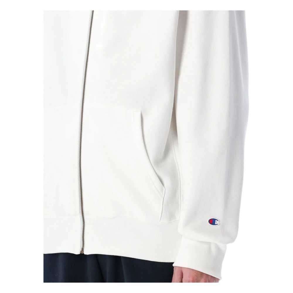 Champion Ritssluiting Hoodie White Heren